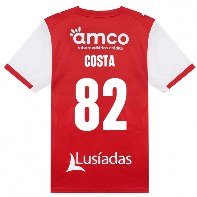 Danxen Mujer Camiseta Gui Costa #82 Rojo Blanco Negro 1ª Equipación 2026/27 La Camisa