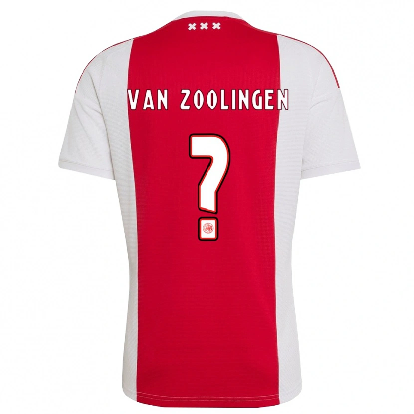 Danxen Mujer Camiseta Glenn Van Zoolingen #0 Rojo Blanco Amarillo 1ª Equipación 2026/27 La Camisa