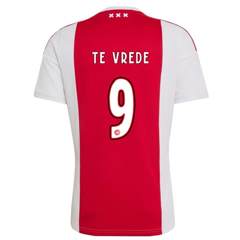 Danxen Mujer Camiseta Mitchell Te Vrede #9 Rojo Blanco Amarillo 1ª Equipación 2026/27 La Camisa