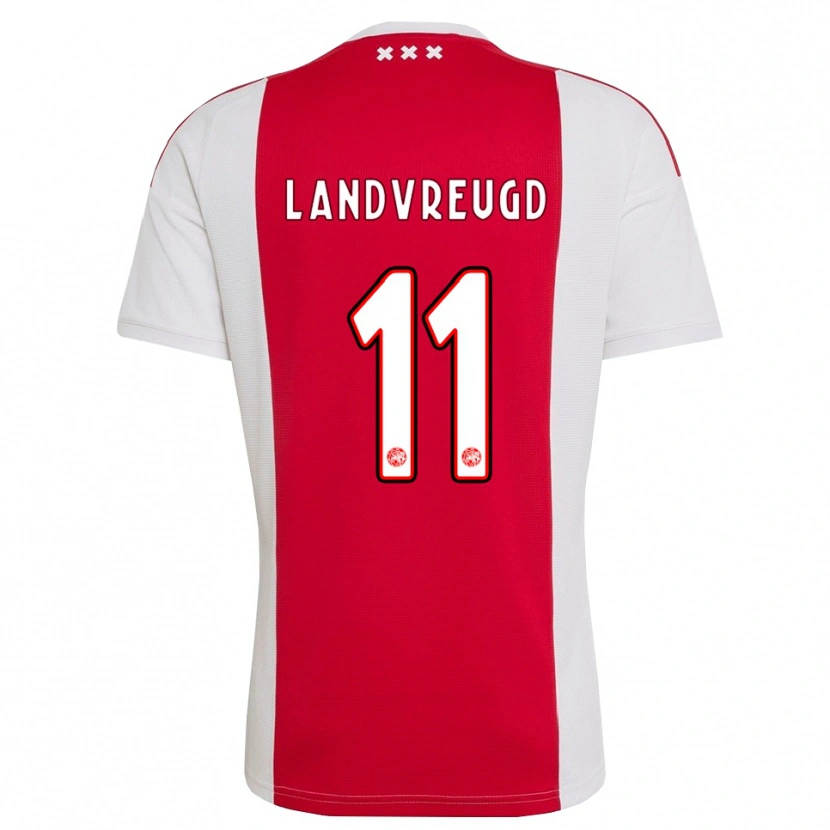 Danxen Mujer Camiseta Nafairon Landvreugd #11 Rojo Blanco Amarillo 1ª Equipación 2026/27 La Camisa