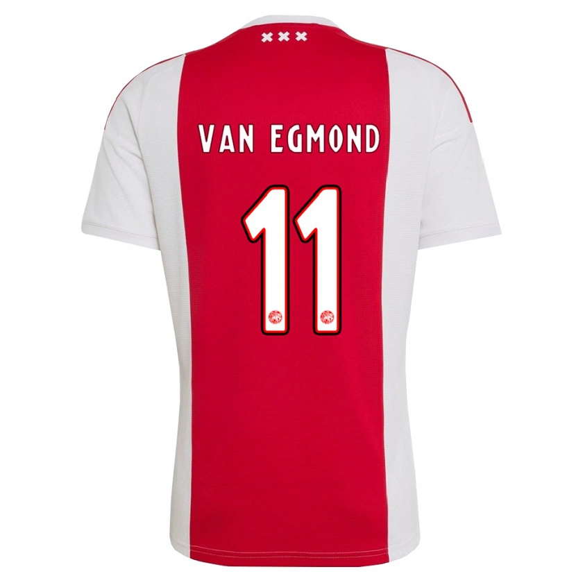 Danxen Mujer Camiseta Bo Van Egmond #11 Rojo Blanco Amarillo 1ª Equipación 2026/27 La Camisa