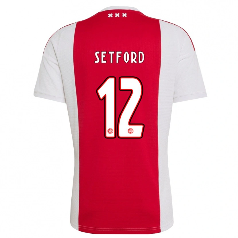 Danxen Mujer Camiseta Charlie Setford #12 Rojo Blanco Amarillo 1ª Equipación 2026/27 La Camisa