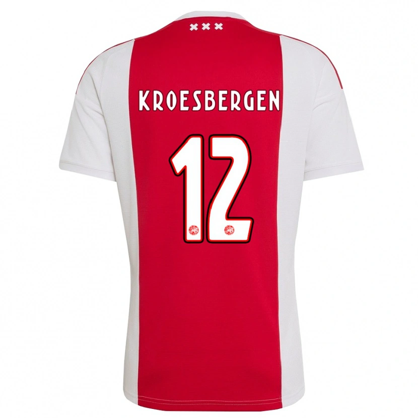 Danxen Mujer Camiseta Branko Kroesbergen #12 Rojo Blanco Amarillo 1ª Equipación 2026/27 La Camisa