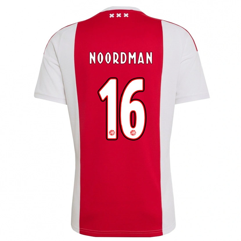 Danxen Mujer Camiseta Danique Noordman #16 Rojo Blanco Amarillo 1ª Equipación 2026/27 La Camisa