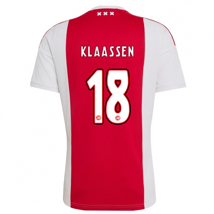 Danxen Mujer Camiseta Davy Klaassen #18 Rojo Blanco Amarillo 1ª Equipación 2026/27 La Camisa