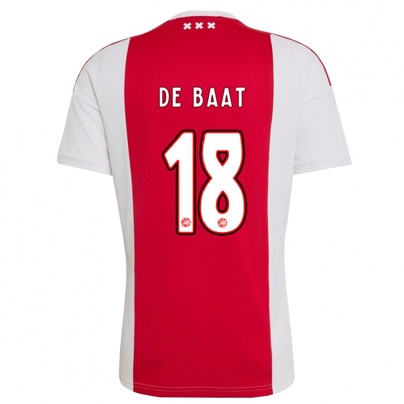 Danxen Mujer Camiseta Luca De Baat #18 Rojo Blanco Amarillo 1ª Equipación 2026/27 La Camisa