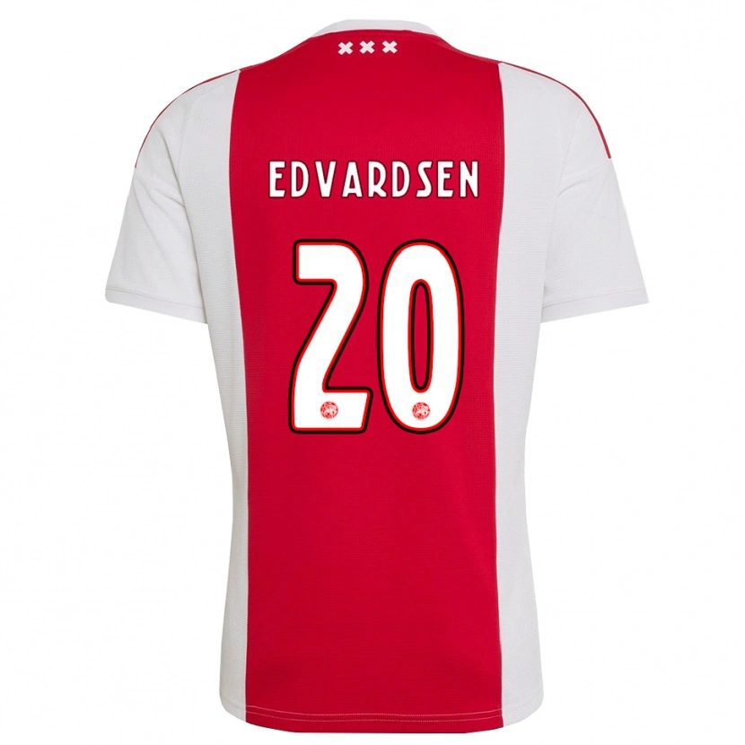 Danxen Mujer Camiseta Oliver Edvardsen #20 Rojo Blanco Amarillo 1ª Equipación 2026/27 La Camisa