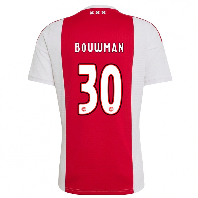 Danxen Mujer Camiseta Aaron Bouwman #30 Rojo Blanco Amarillo 1ª Equipación 2026/27 La Camisa