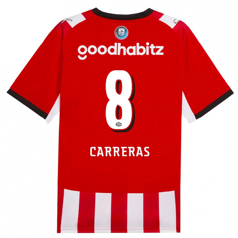 Danxen Mujer Camiseta Georgina Carreras #8 Rojo Blanco Negro 1ª Equipación 2026/27 La Camisa
