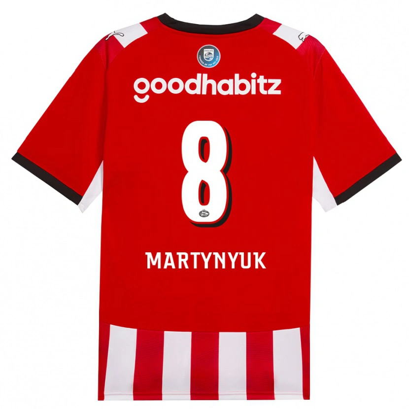 Danxen Mujer Camiseta Anton Martynyuk #8 Rojo Blanco Negro 1ª Equipación 2026/27 La Camisa