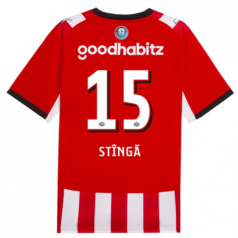 Danxen Mujer Camiseta Lucas Stîngă #15 Rojo Blanco Negro 1ª Equipación 2026/27 La Camisa