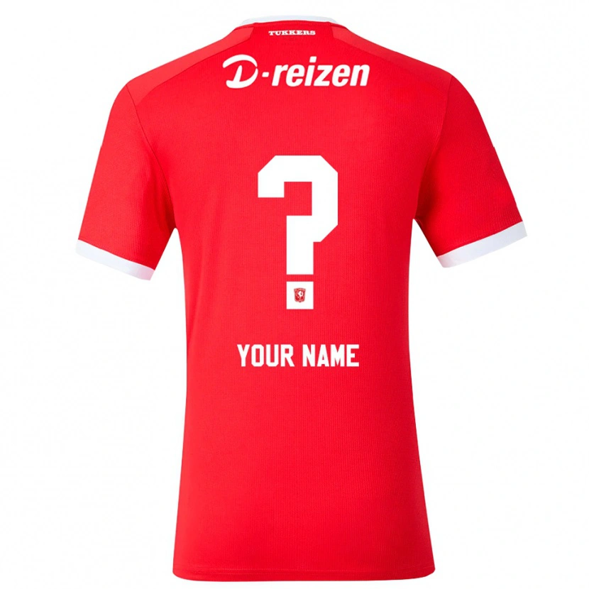 Danxen Mujer Camiseta Su Nombre #0 Rojo Blanco 1ª Equipación 2026/27 La Camisa