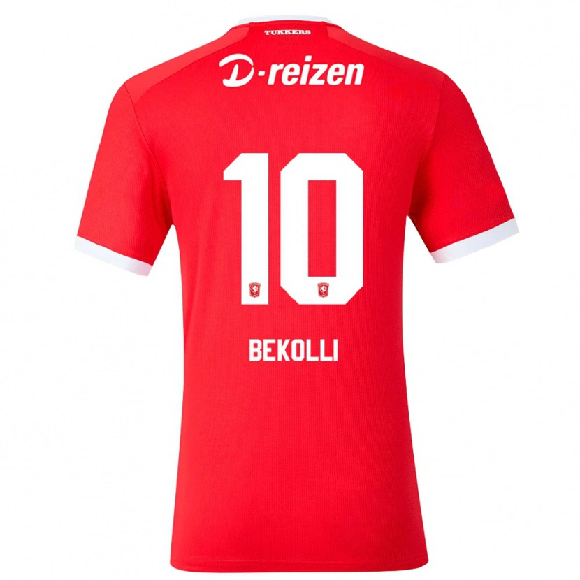 Danxen Mujer Camiseta Leart Bekolli #10 Rojo Blanco 1ª Equipación 2026/27 La Camisa