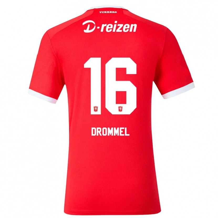 Danxen Mujer Camiseta Joël Drommel #16 Rojo Blanco 1ª Equipación 2026/27 La Camisa