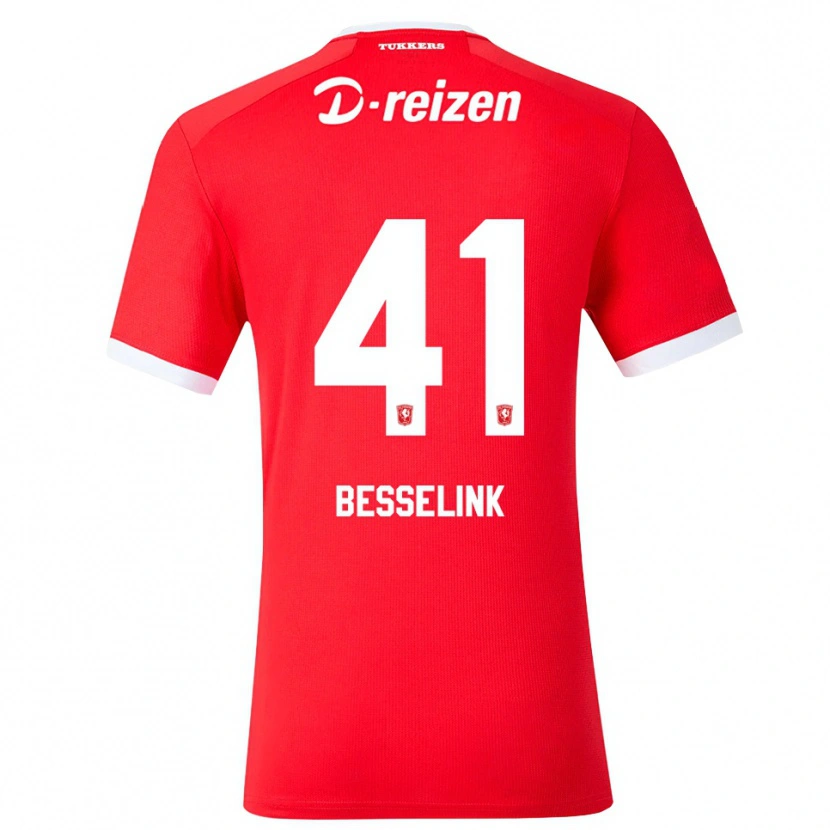 Danxen Mujer Camiseta Gijs Besselink #41 Rojo Blanco 1ª Equipación 2026/27 La Camisa