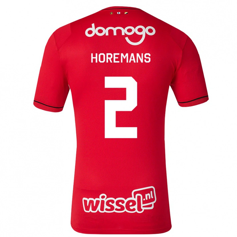 Danxen Mujer Camiseta Siebe Horemans #2 Rojo Blanco Negro 1ª Equipación 2026/27 La Camisa