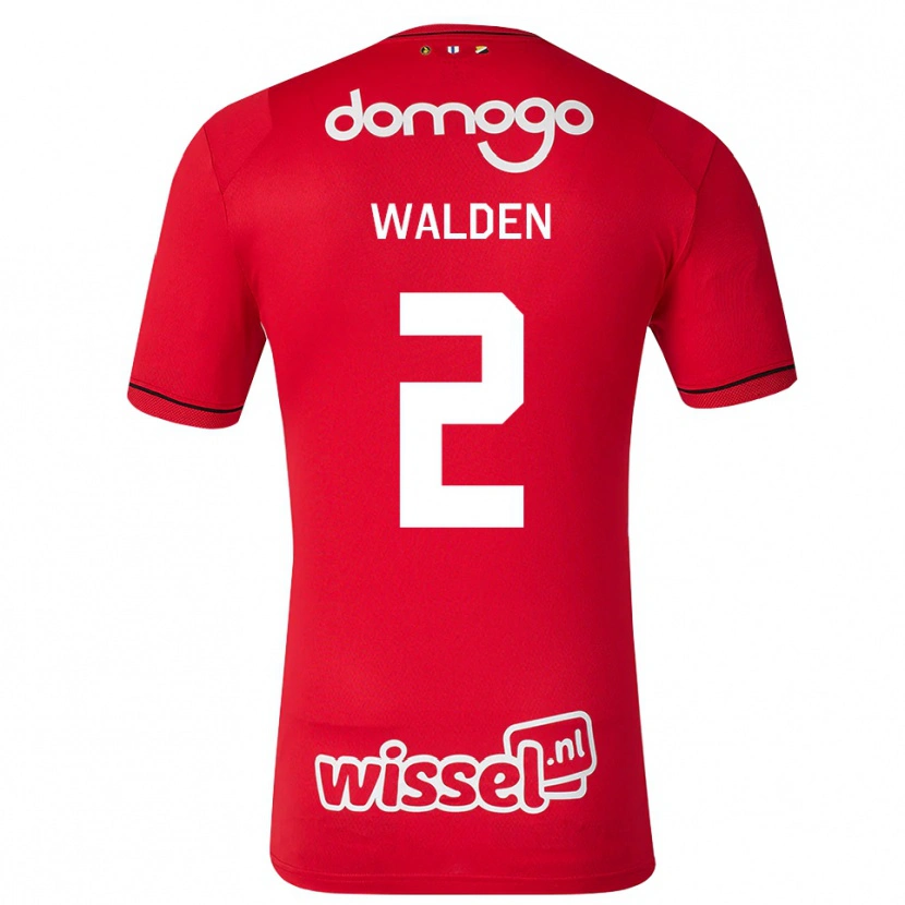 Danxen Mujer Camiseta Jaden Walden #2 Rojo Blanco Negro 1ª Equipación 2026/27 La Camisa