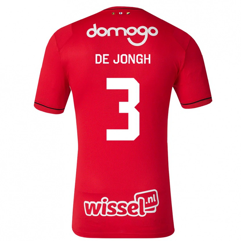 Danxen Mujer Camiseta Bryan De Jongh #3 Rojo Blanco Negro 1ª Equipación 2026/27 La Camisa