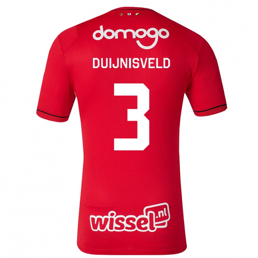 Danxen Mujer Camiseta Owen Duijnisveld #3 Rojo Blanco Negro 1ª Equipación 2026/27 La Camisa