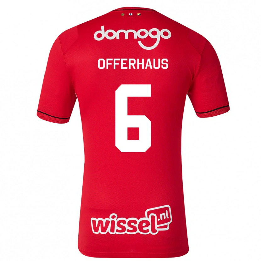 Danxen Mujer Camiseta Guus Offerhaus #6 Rojo Blanco Negro 1ª Equipación 2026/27 La Camisa