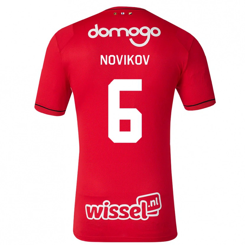 Danxen Mujer Camiseta Serge Novikov #6 Rojo Blanco Negro 1ª Equipación 2026/27 La Camisa
