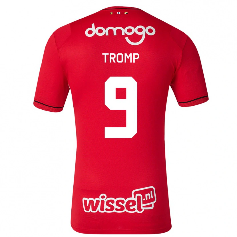 Danxen Mujer Camiseta Nikita Tromp #9 Rojo Blanco Negro 1ª Equipación 2026/27 La Camisa