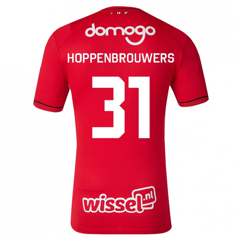 Danxen Mujer Camiseta Mike Hoppenbrouwers #31 Rojo Blanco Negro 1ª Equipación 2026/27 La Camisa