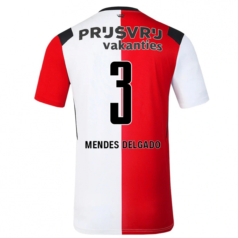 Danxen Mujer Camiseta Nestly Mendes Delgado #3 Rojo Blanco Negro 1ª Equipación 2026/27 La Camisa