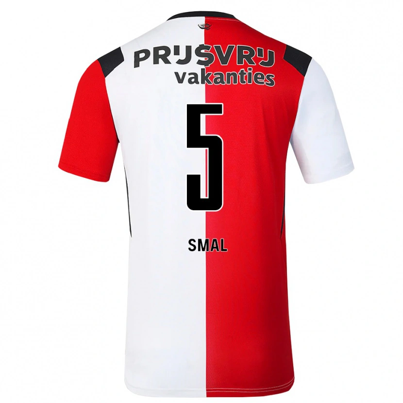 Danxen Mujer Camiseta Gijs Smal #5 Rojo Blanco Negro 1ª Equipación 2026/27 La Camisa