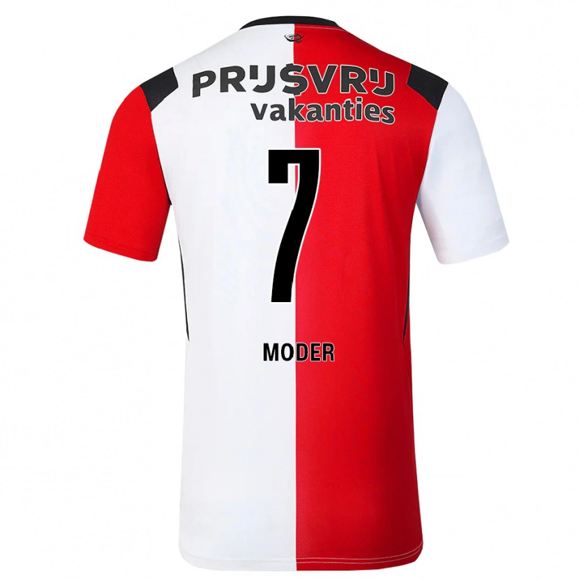 Danxen Mujer Camiseta Jakub Moder #7 Rojo Blanco Negro 1ª Equipación 2026/27 La Camisa