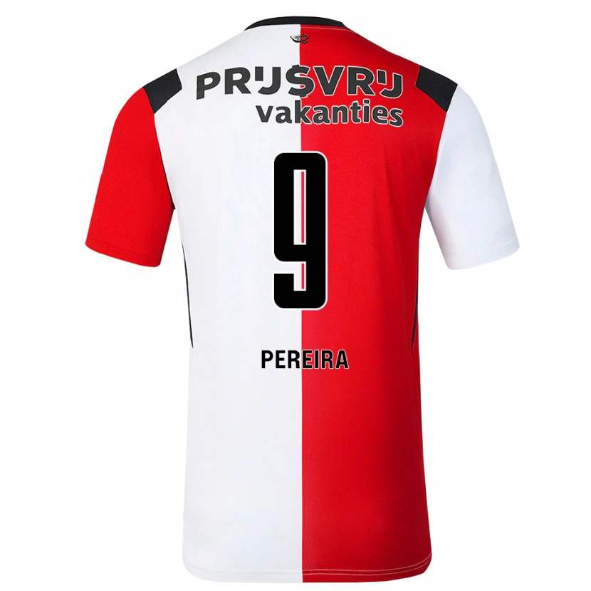 Danxen Mujer Camiseta Danilo Pereira #9 Rojo Blanco Negro 1ª Equipación 2026/27 La Camisa