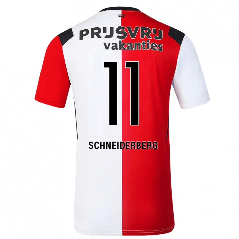 Danxen Mujer Camiseta July Schneiderberg #11 Rojo Blanco Negro 1ª Equipación 2026/27 La Camisa