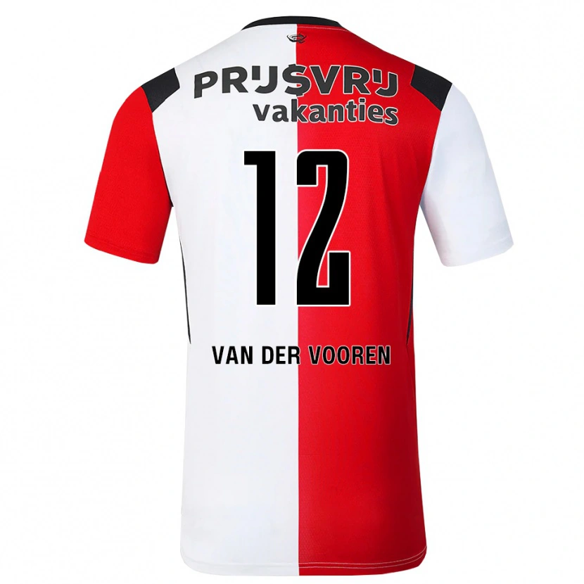 Danxen Mujer Camiseta Remy Van Der Vooren #12 Rojo Blanco Negro 1ª Equipación 2026/27 La Camisa