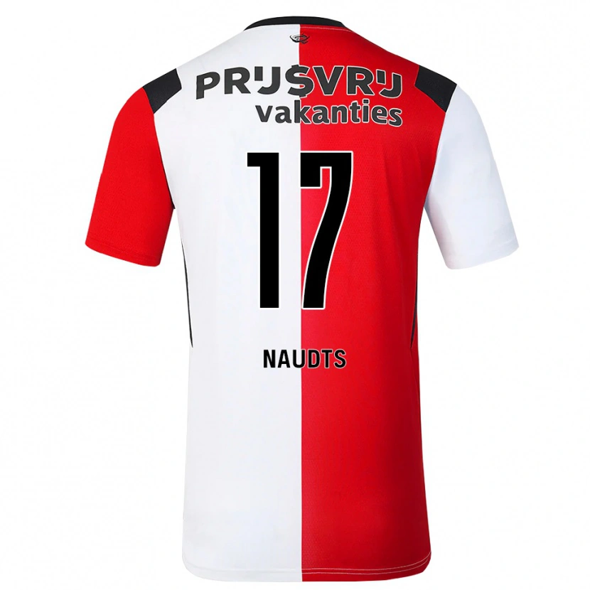 Danxen Mujer Camiseta Jamir Naudts #17 Rojo Blanco Negro 1ª Equipación 2026/27 La Camisa