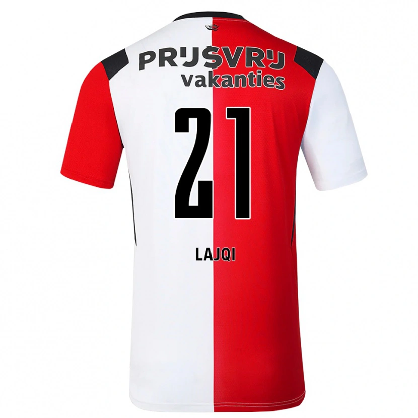 Danxen Mujer Camiseta Merlind Lajqi #21 Rojo Blanco Negro 1ª Equipación 2026/27 La Camisa