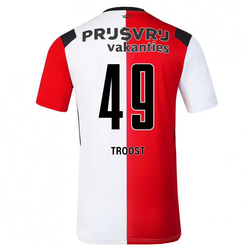 Danxen Mujer Camiseta Tein Troost #49 Rojo Blanco Negro 1ª Equipación 2026/27 La Camisa