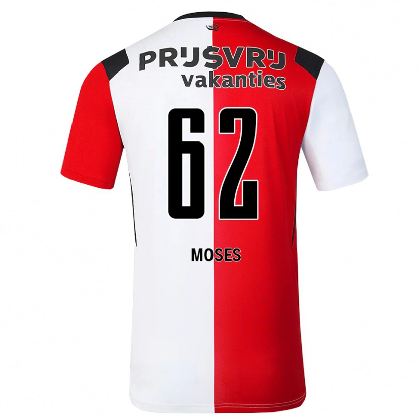 Danxen Mujer Camiseta Troy Moses #62 Rojo Blanco Negro 1ª Equipación 2026/27 La Camisa