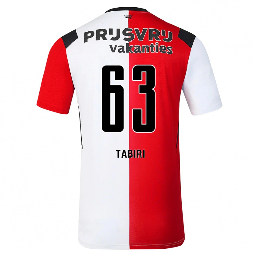 Danxen Mujer Camiseta Kwame Tabiri #63 Rojo Blanco Negro 1ª Equipación 2026/27 La Camisa