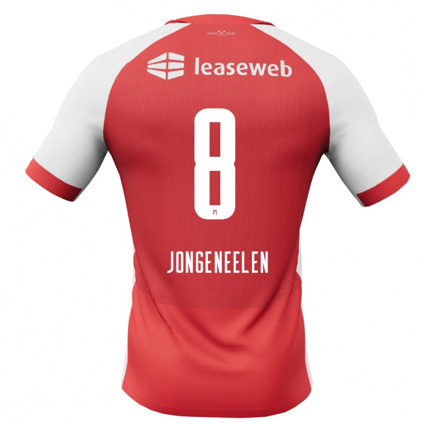 Danxen Mujer Camiseta Cas Jongeneelen #8 Rojo Blanco Negro 1ª Equipación 2026/27 La Camisa