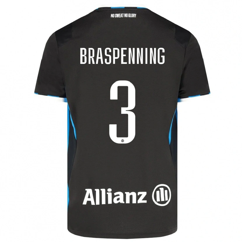 Danxen Mujer Camiseta Daan Braspenning #3 Negro Rojo Azul 1ª Equipación 2026/27 La Camisa