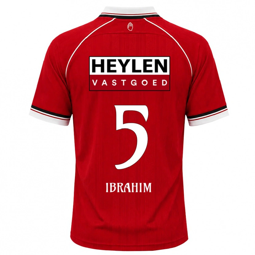 Danxen Mujer Camiseta Ilias Ibrahim #5 Rojo Blanco Negro 1ª Equipación 2026/27 La Camisa