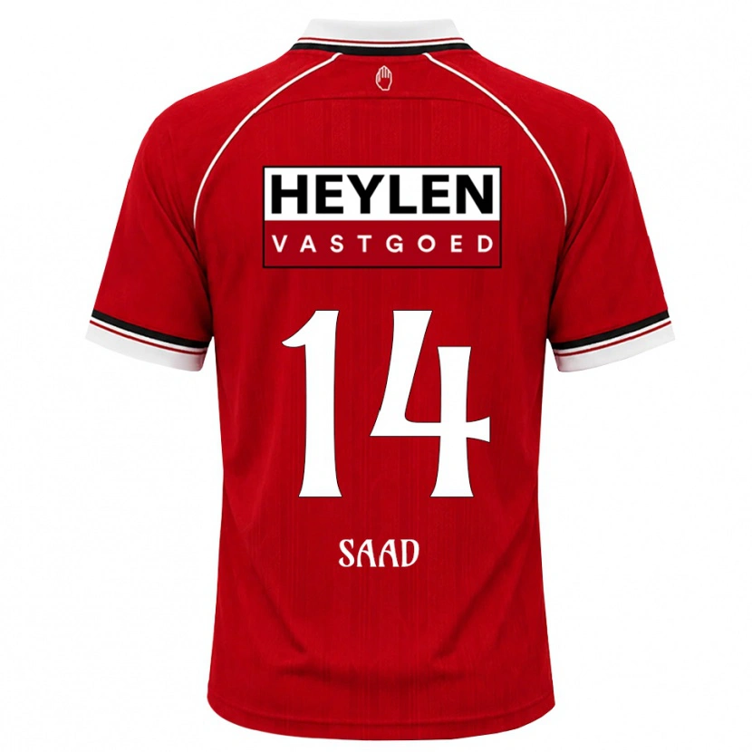 Danxen Mujer Camiseta Jabir Saad #14 Rojo Blanco Negro 1ª Equipación 2026/27 La Camisa