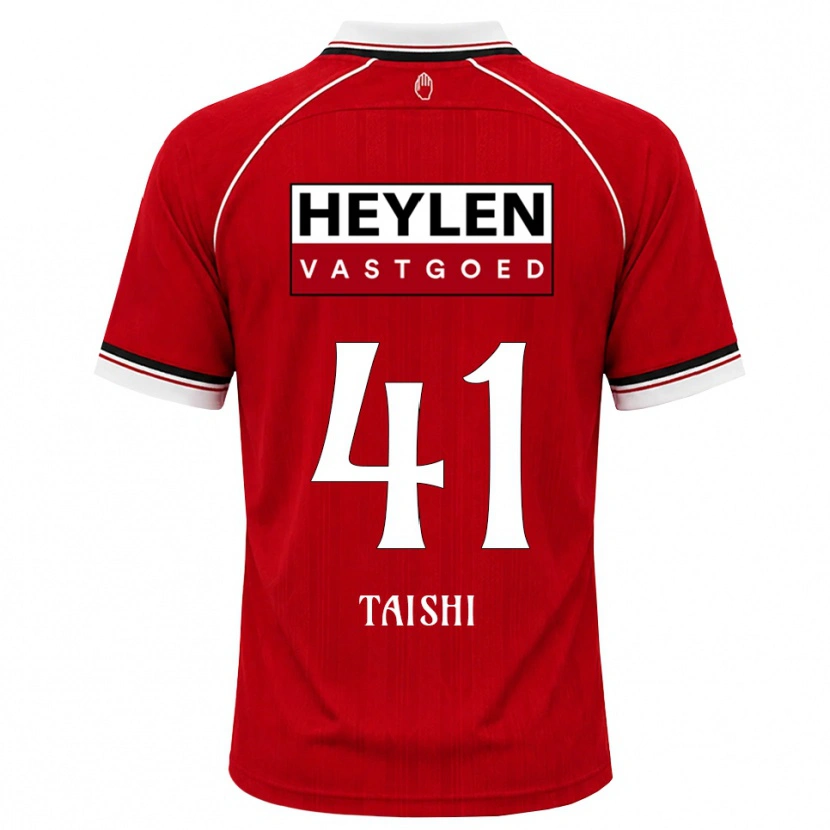 Danxen Mujer Camiseta Taishi Brandon Nozawa #41 Rojo Blanco Negro 1ª Equipación 2026/27 La Camisa