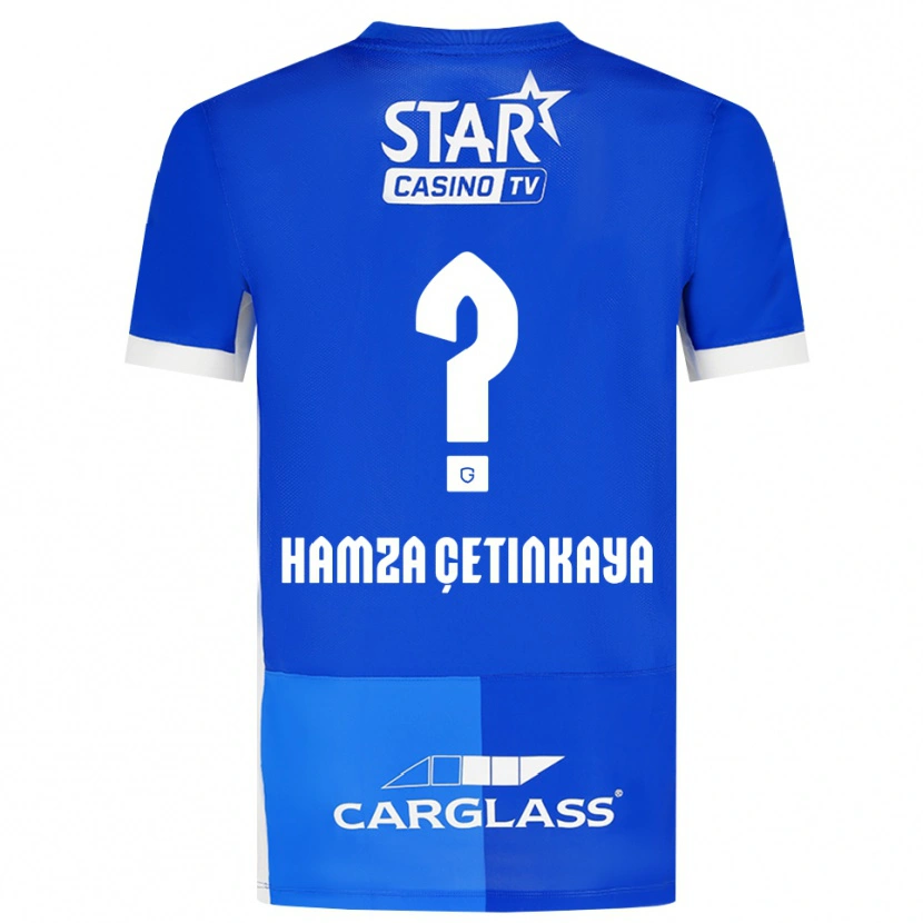 Danxen Mujer Camiseta Ayaz Hamza Çetinkaya #0 Azulmedio Azulreal Blanco 1ª Equipación 2026/27 La Camisa