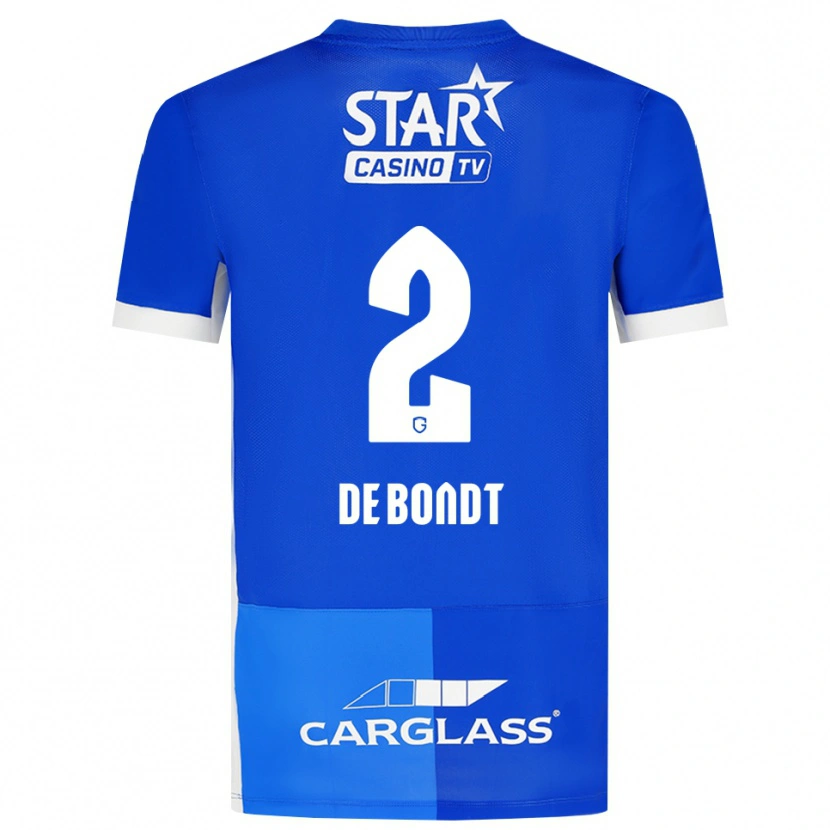 Danxen Mujer Camiseta Marith De Bondt #2 Azulmedio Azulreal Blanco 1ª Equipación 2026/27 La Camisa