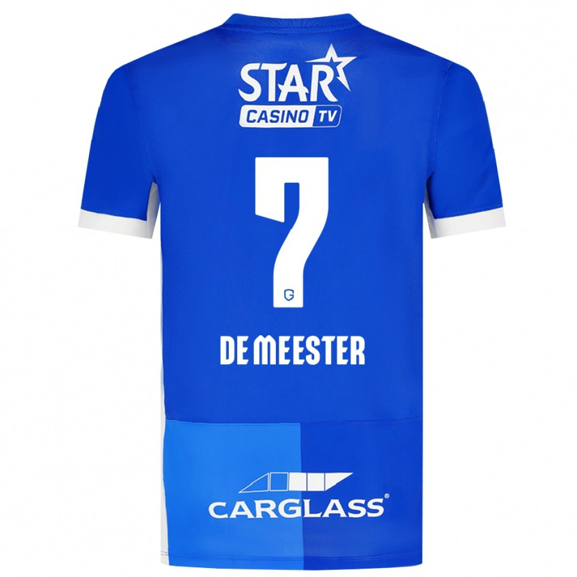 Danxen Mujer Camiseta Thirsa De Meester #7 Azulmedio Azulreal Blanco 1ª Equipación 2026/27 La Camisa