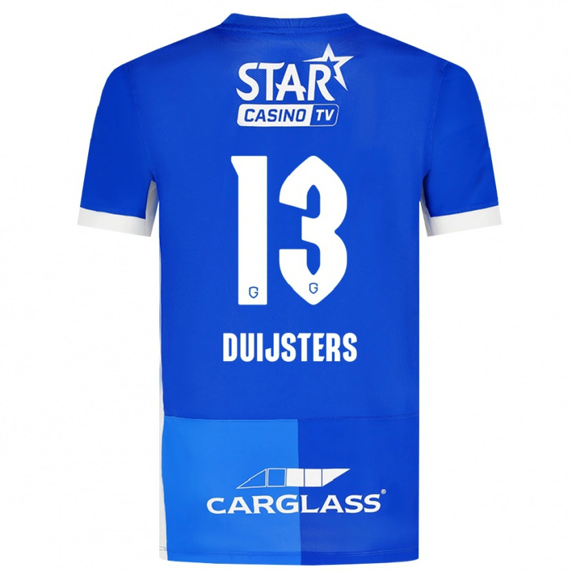 Danxen Mujer Camiseta Gwen Duijsters #13 Azulmedio Azulreal Blanco 1ª Equipación 2026/27 La Camisa