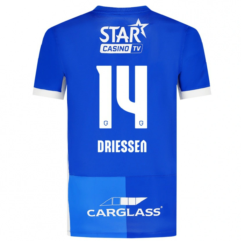 Danxen Mujer Camiseta Jelle Driessen #14 Azulmedio Azulreal Blanco 1ª Equipación 2026/27 La Camisa