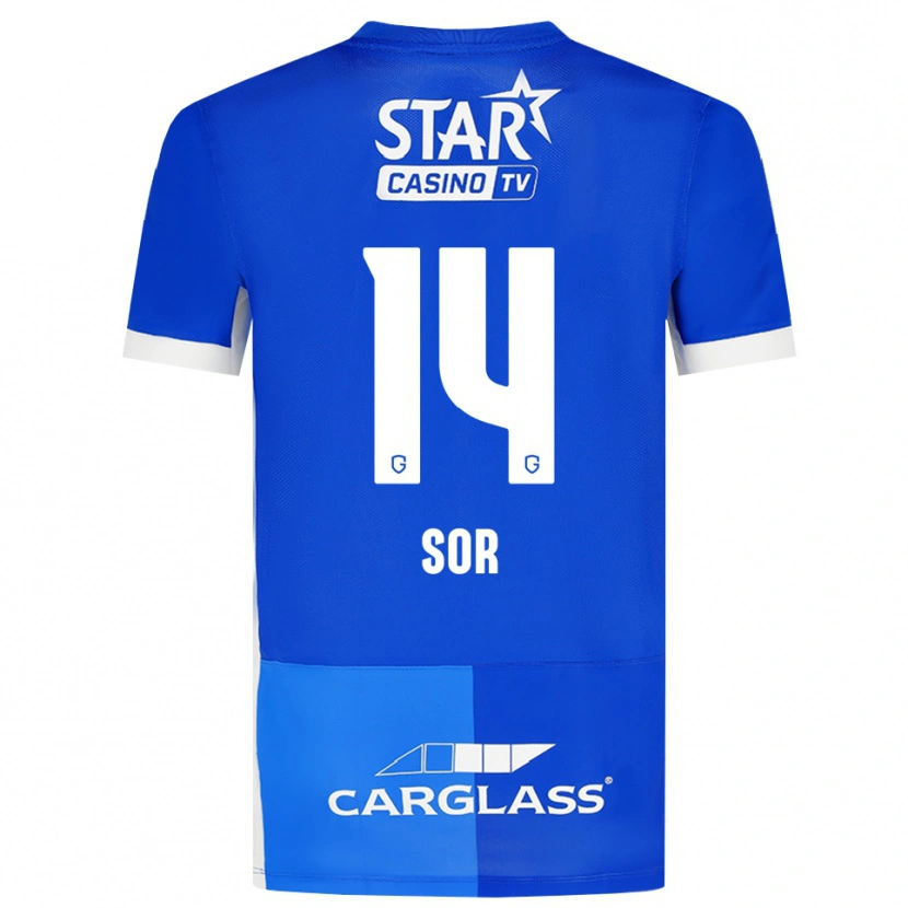 Danxen Mujer Camiseta Yira Sor #14 Azulmedio Azulreal Blanco 1ª Equipación 2026/27 La Camisa