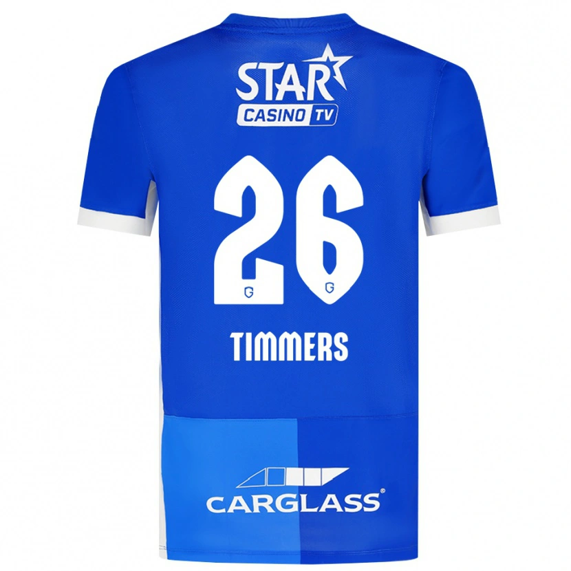 Danxen Mujer Camiseta Sebastiaan Timmers #26 Azulmedio Azulreal Blanco 1ª Equipación 2026/27 La Camisa